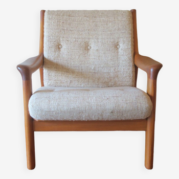 Gustav Thams for A/S Vejen solid teak lounge chair Denmark 1960s-70s