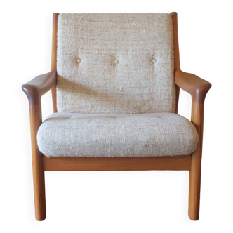 Fauteuil Gustav Thams pour A/S Vejen en teck massif Danemark 1960s-70s