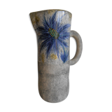Pichet vintage design signé decor floral
