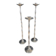 Vintage silver-plated candle holder trio