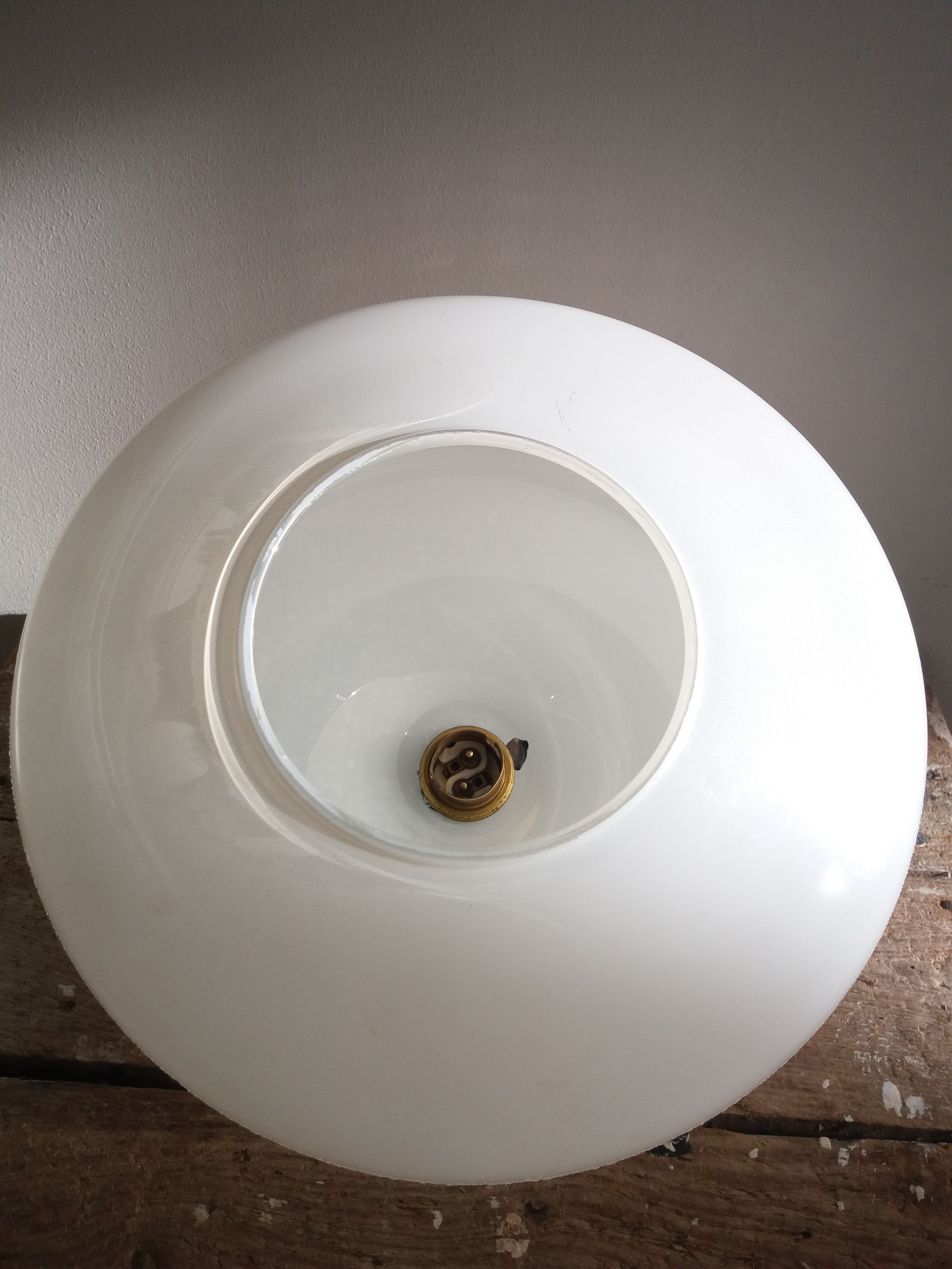 Ceiling light in opaline vintage