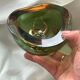 Verre d'art Murano Sommerso vert et marron