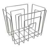 Magazine holder in chromed metal by Willi Glaeser for TMP 80s