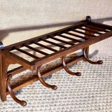 Curved wooden bistro coat rack from the 1930s