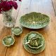 Set of 3 vintage pieces of serving cabbage, salt-pepper, mustard and ravier