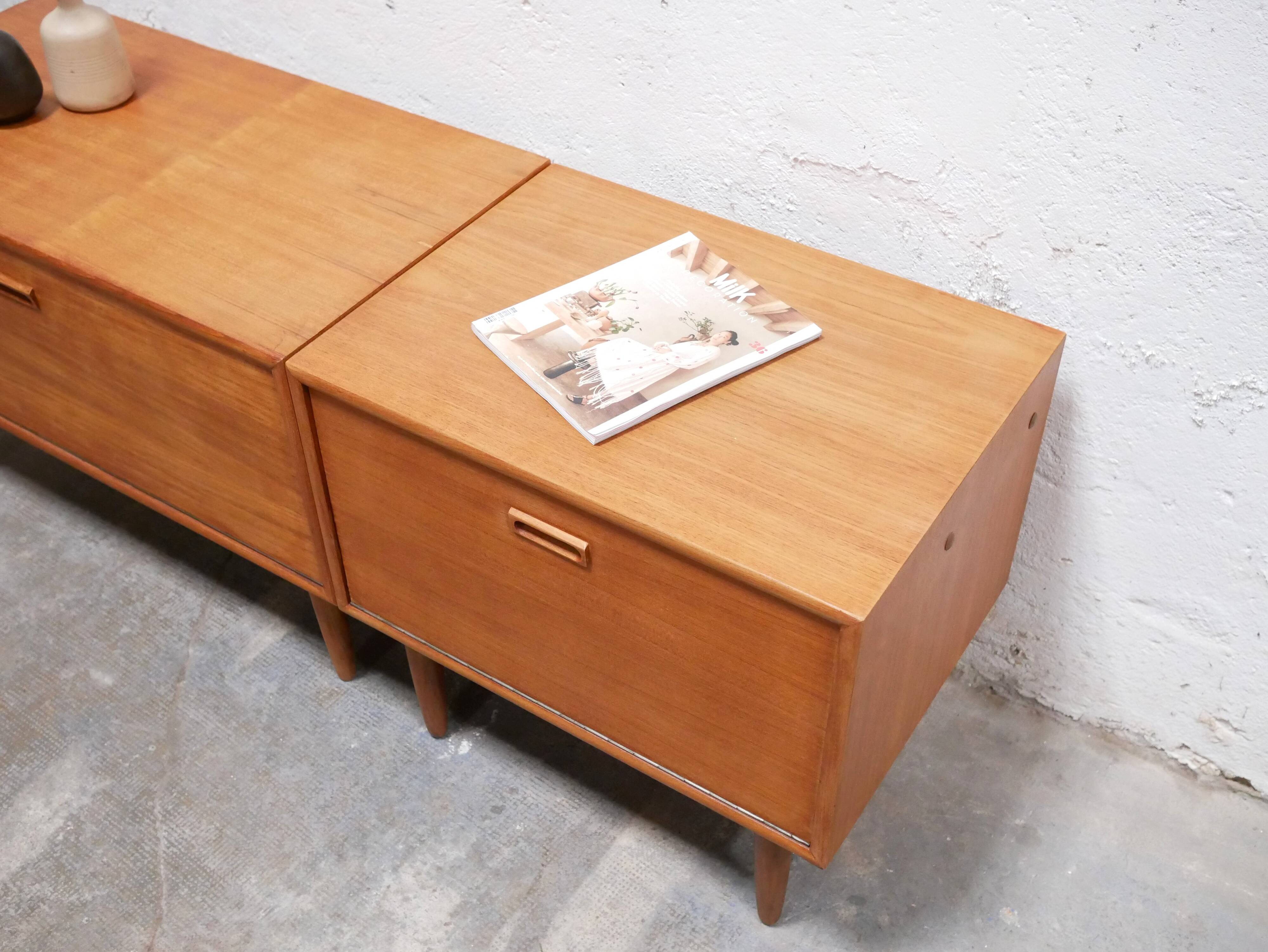 Enfilade vintage en teck par Kempkes Meubelfabrieken, Pays-Bas