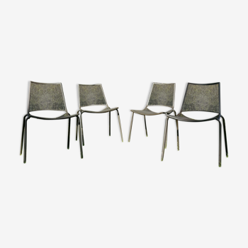 Set 4 chaises Emu de jardin empilables design