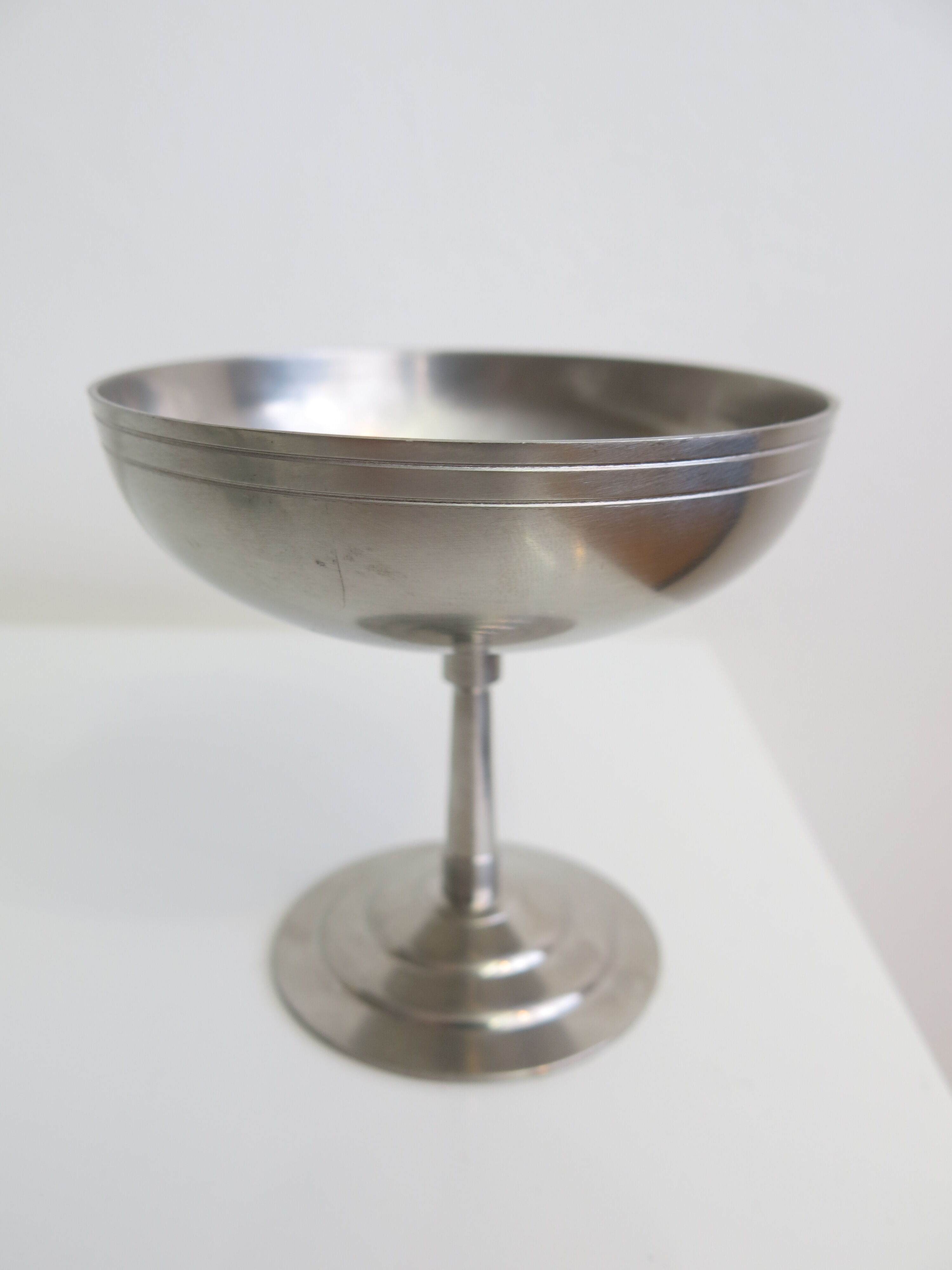 Set of six stainless steel ice cups by Letang Rémy