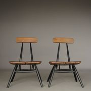 Chaises longues Pirkka par Ilmari Tapiovaara pour Laukaan Puu. Lot de 2