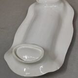 Plat et assiettes barbotine , service à asperges en faience de longchamp