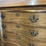 1930s English curved mahogany back desk