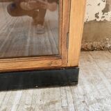 Enfilade de métier en chêne avec portes vitrées