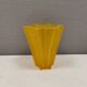 Yellow glass vase from German Walther glass estimated 1970-80s.