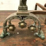 Paire de chenets en bronze ciselé XX siècle
