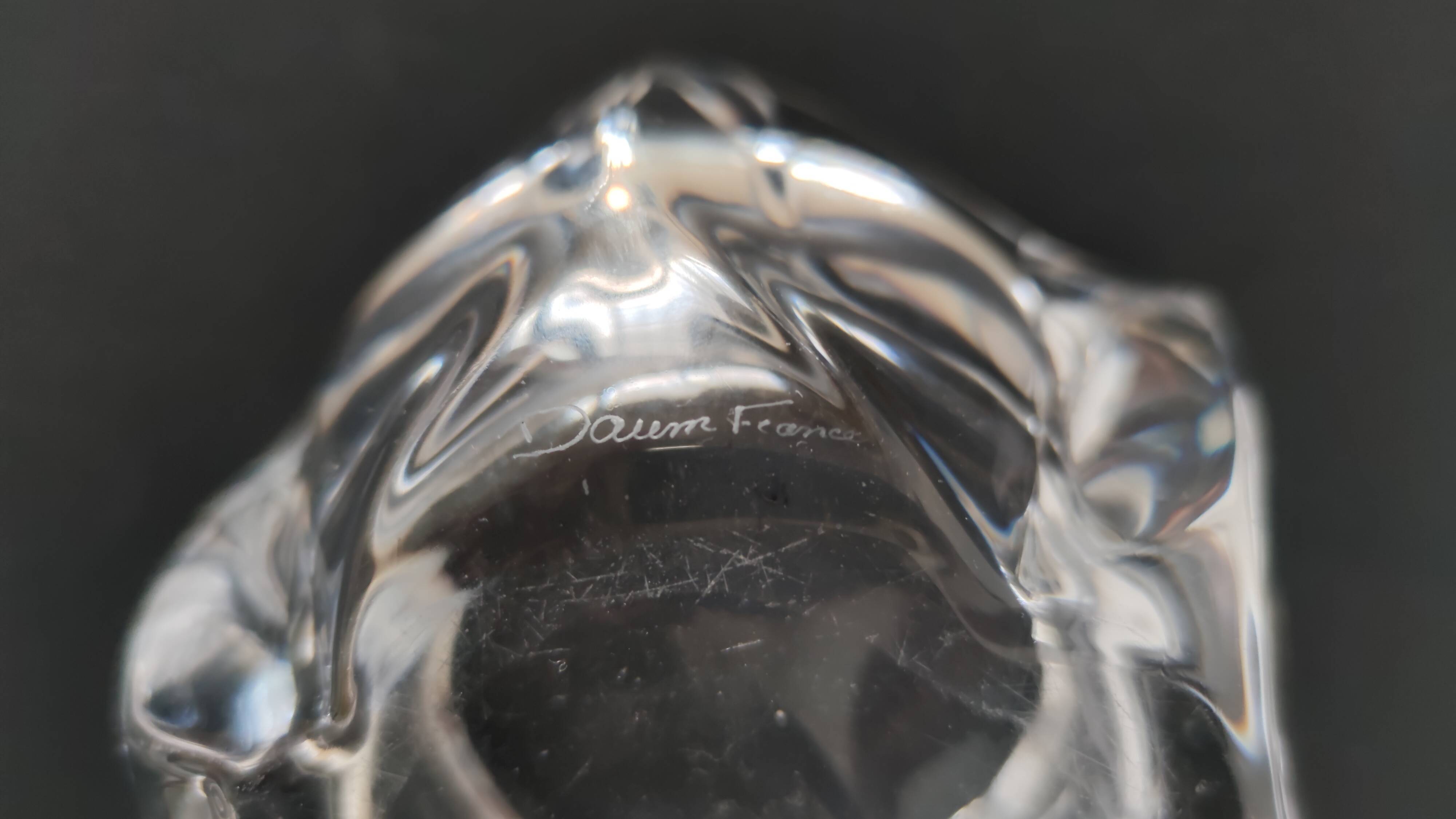 Crystal Daum vintage ashtray