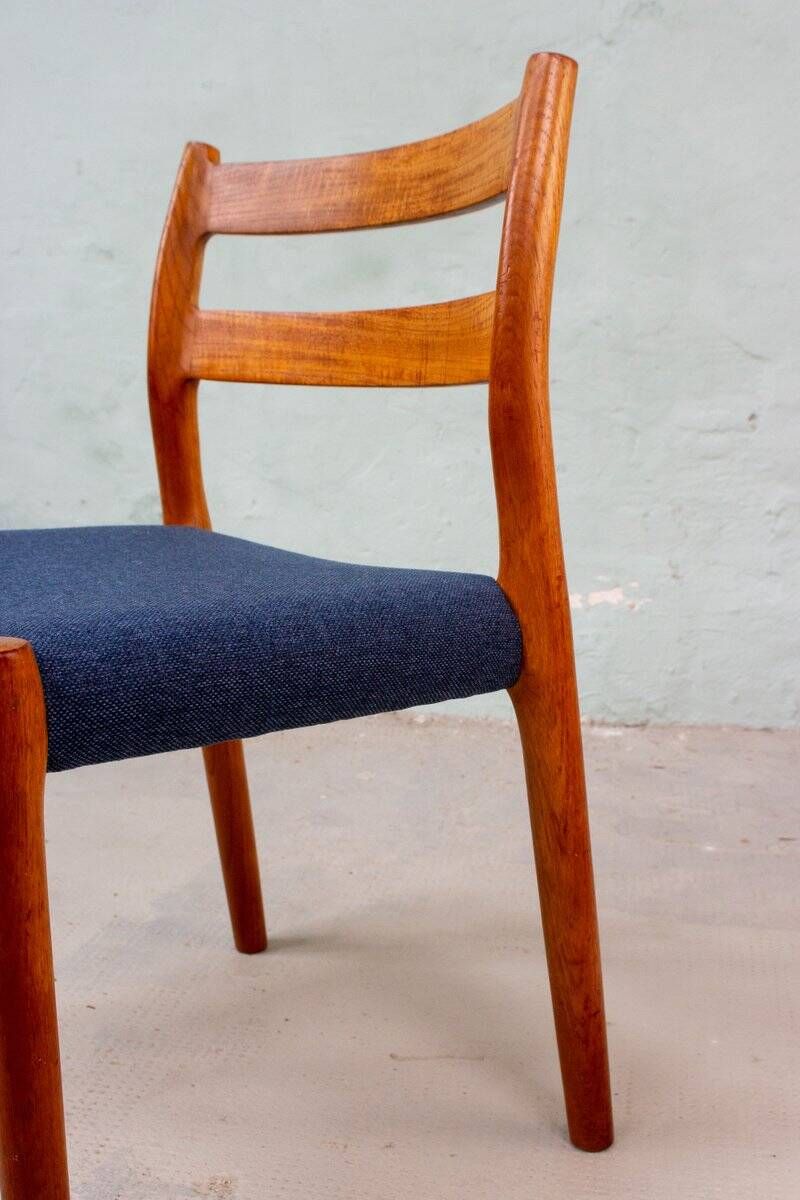 Set of 2 Model No. 84 Teak Chairs by Niels Otto Møller, Denmark, 1960s