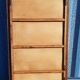 Old Burmese teak mirror with copper fittings