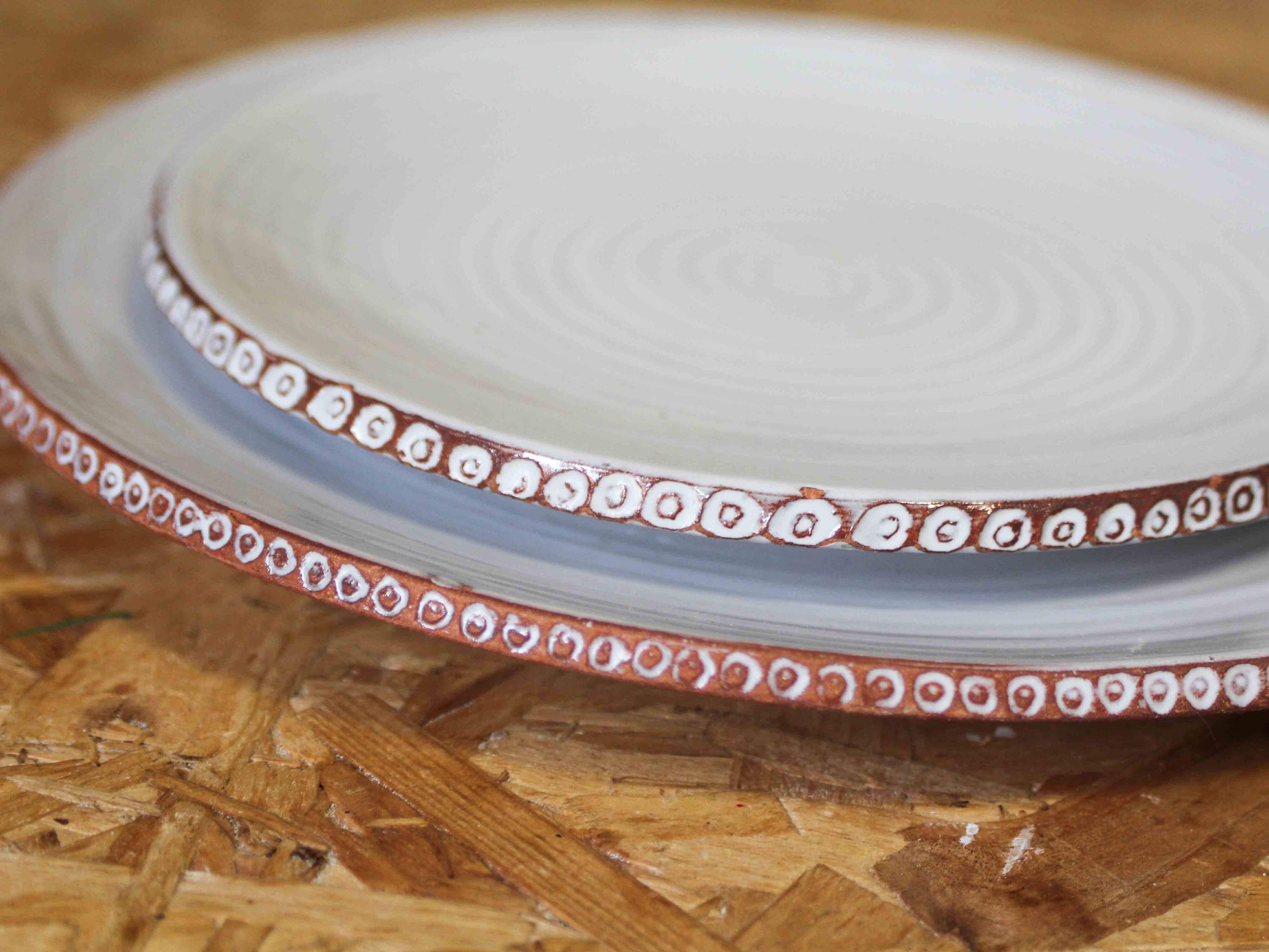 Set of 3 ceramic pieces by Gilbert Portanier Vallauris