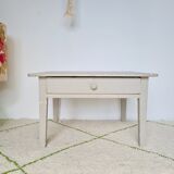 Patinated coffee farmhouse or living room table