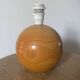 Vintage solid wood lamp - 1970s/1980s - handmade lampshade
