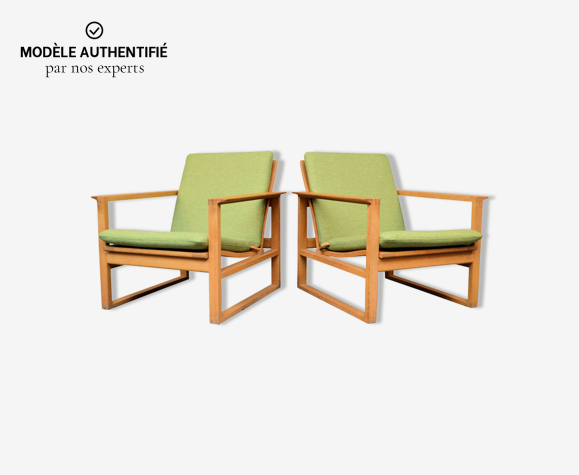 Børge Mogensen oak lounge chairs model 2256 | Selency