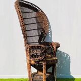 Fauteuil ' paon ' Emmanuelle XL. Vintage 70s