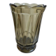 Vase en verre fumé années 60-70