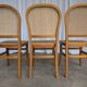 Set of 3 Vintage Wooden Dining Chairs with Cane Seat - Mid-Century Yugoslav