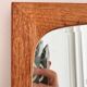 Vintage Scandinavian mirror, beveled glass