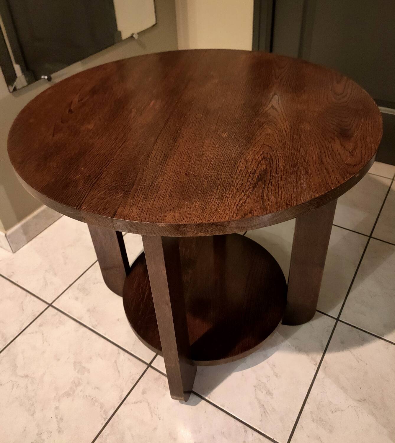 Art Deco style oak side table