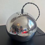 Suspension globe métal Space age année 80