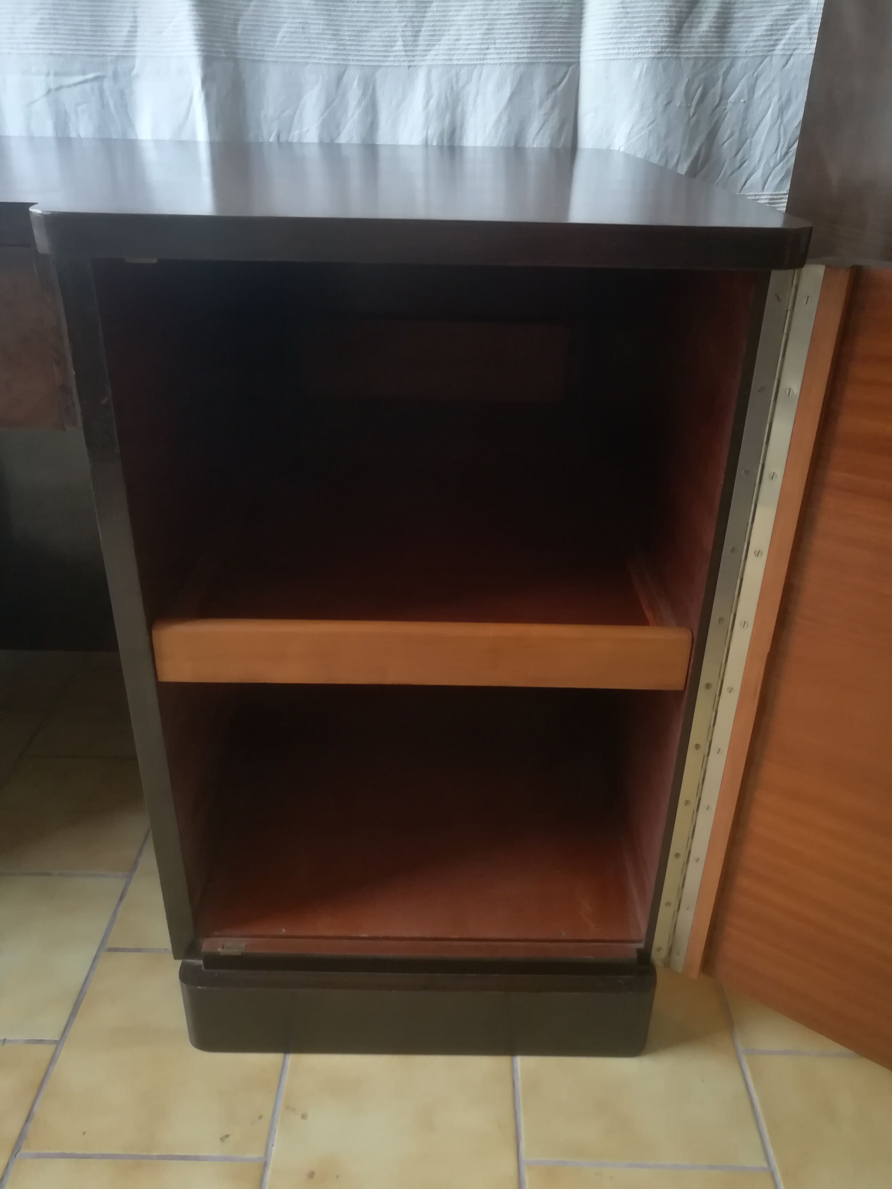 Art deco desk in rosewood and magnifying glass