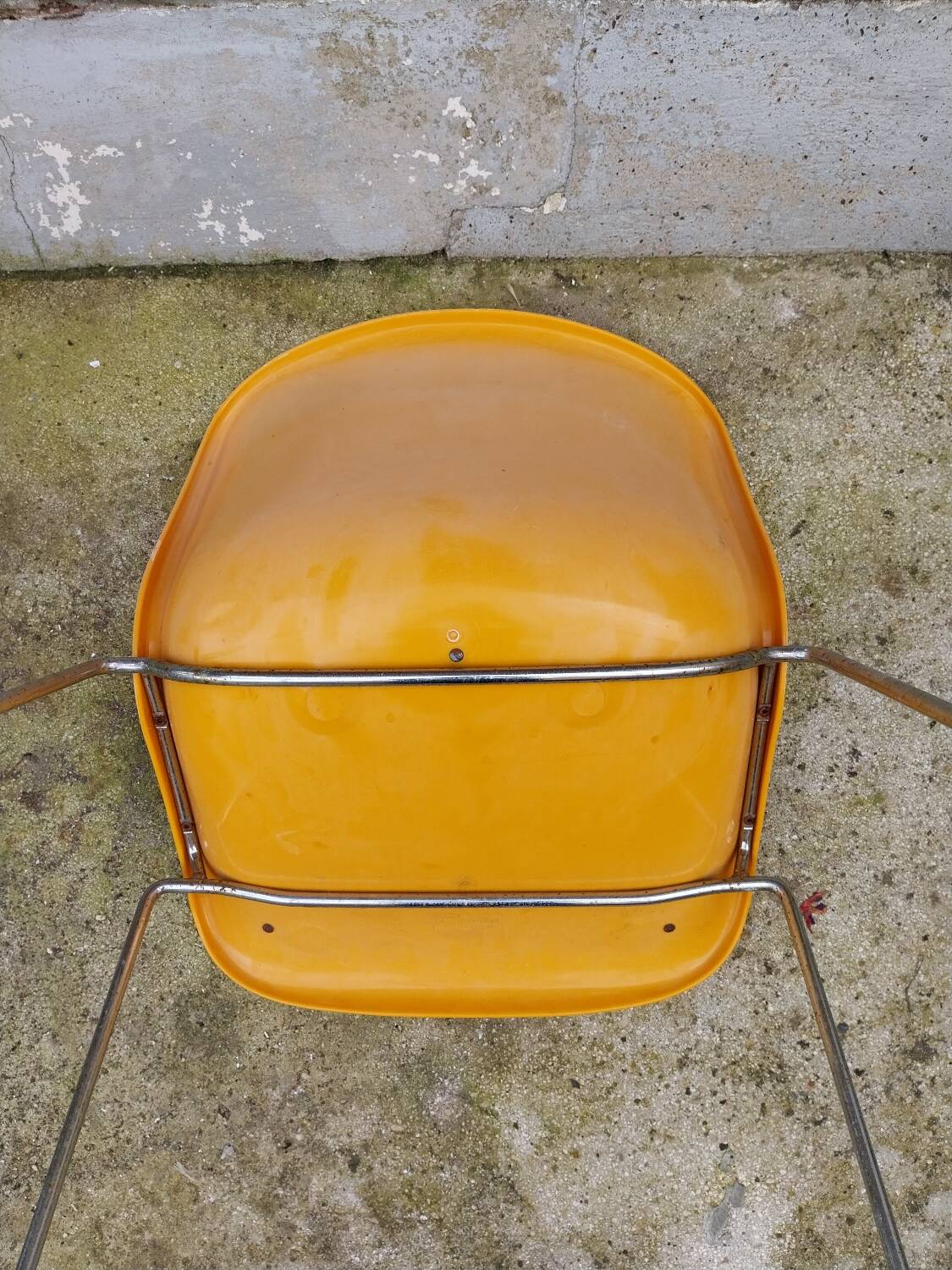 Paire de chaises traineaux Orange