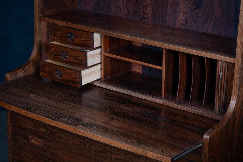 Rosewood Bookcase attributed to Johannes Sorth for Nexø Møbelfabrik, 1960s