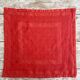 Ensemble de 12 serviettes damassées teintes en rouge corail - coton - 50x50 cm