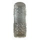 Vintage cylindrical vase with raised dots in molded glass