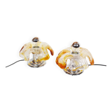 Pair of Murano glass table lamps by La Murrina, Italy 1970s
