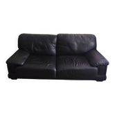 3-seater leather sofa and its armchair