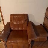 Armchair and footrest