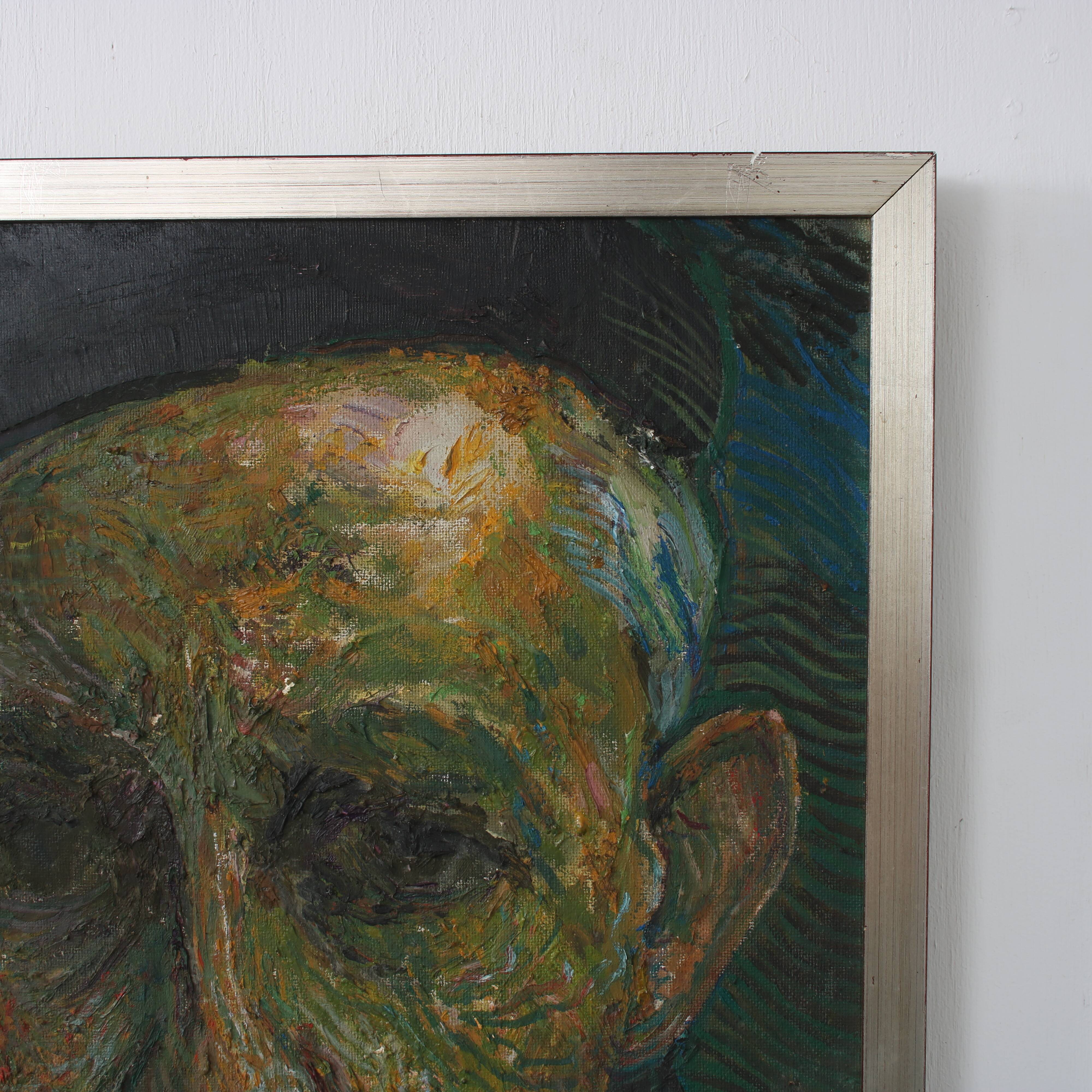 Signed oil painting “Zelfportret” by Paul Citroen, the Netherlands, 1965