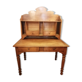 Box desk with pediment