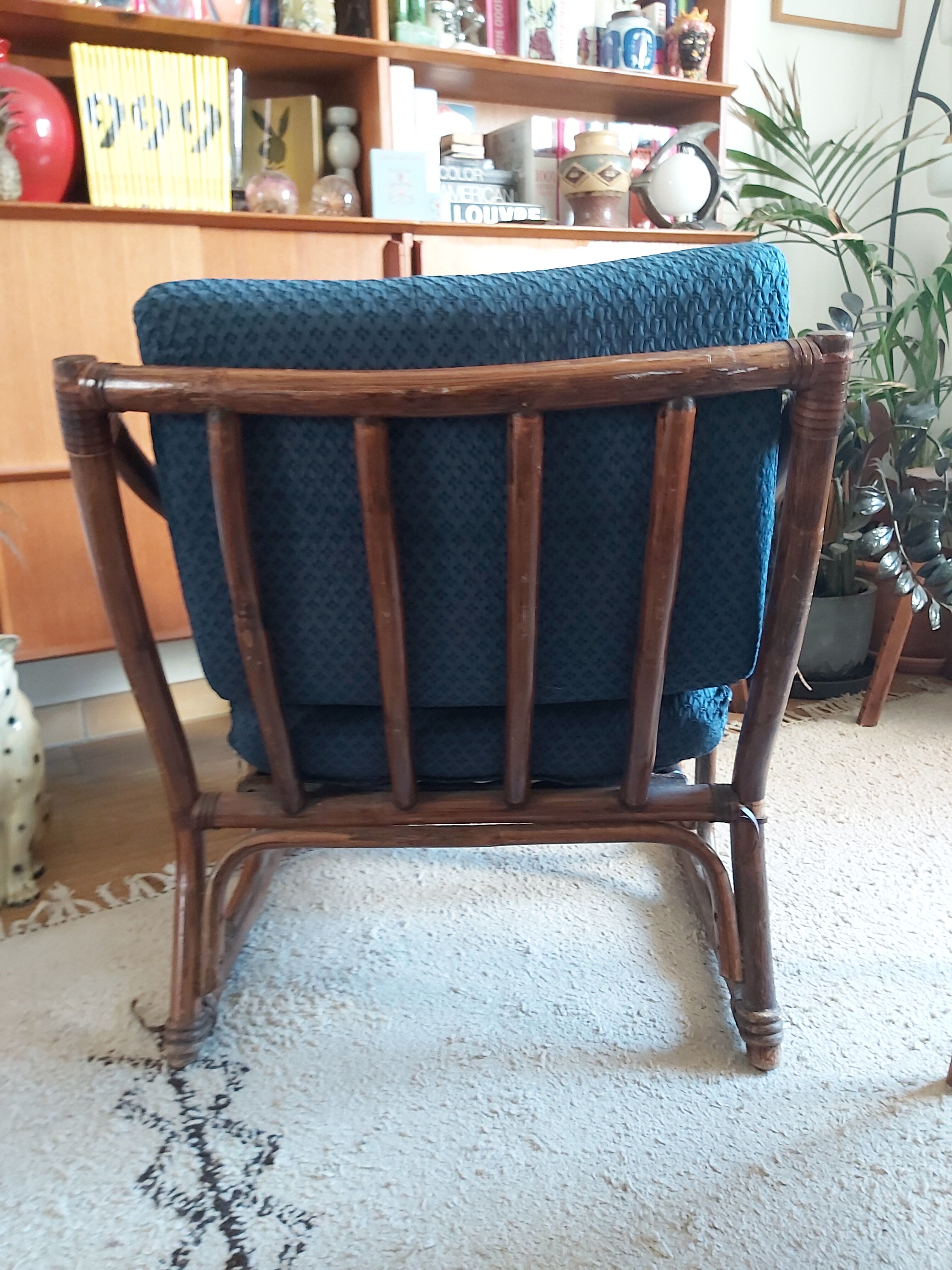 Vintage bamboo armchair