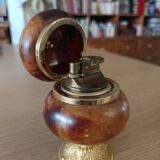 Tabletop lighter in alabaster