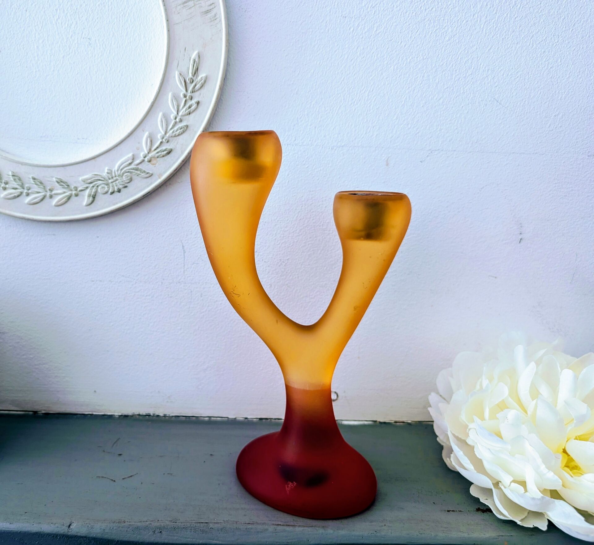 Vintage Candle Holder "Caution Curves" 1980s