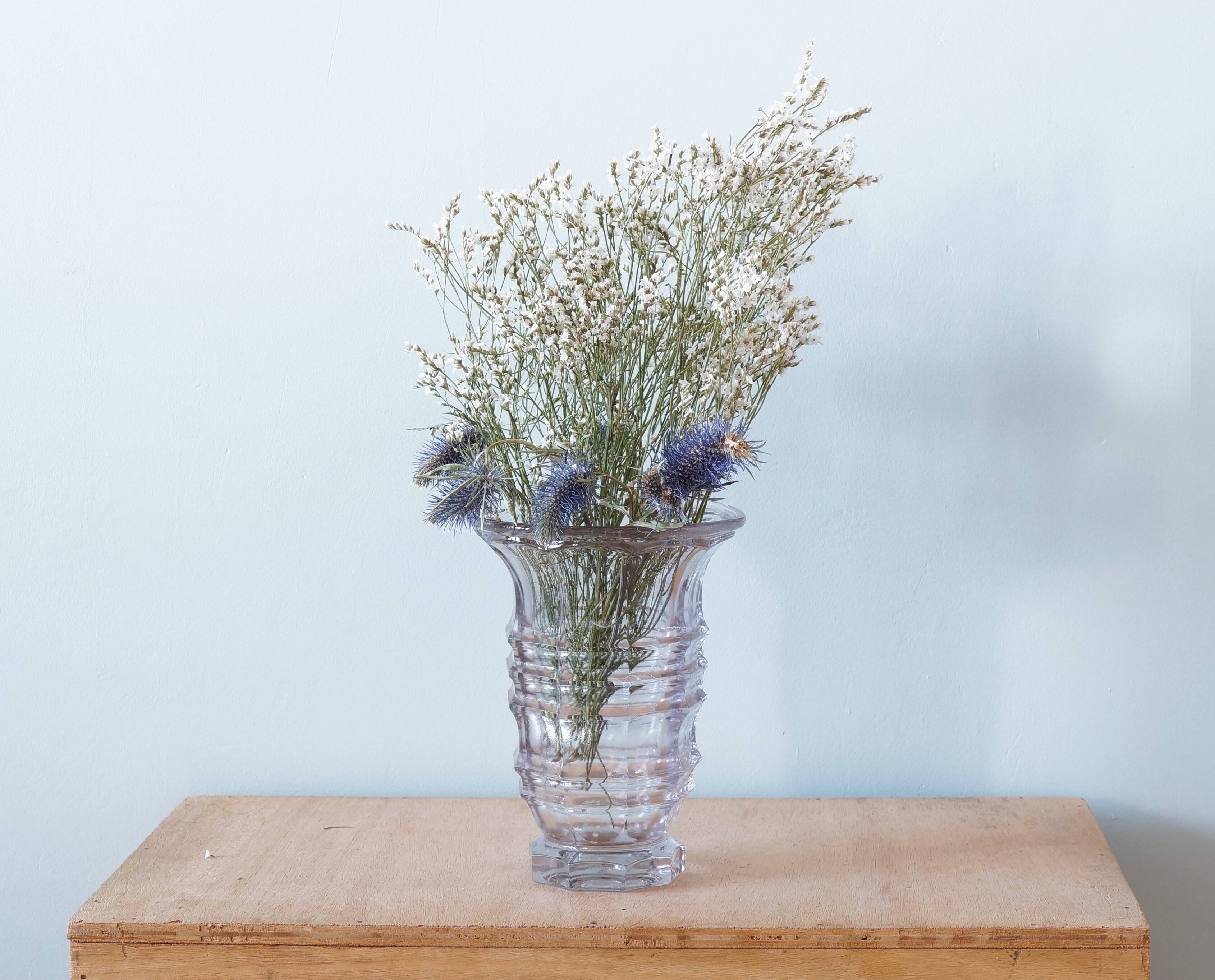 Glass vase 1930s or 1940s