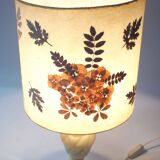 Alabaster lamp and herbarium lampshade