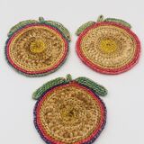 Set of 3 vintage rope trivets