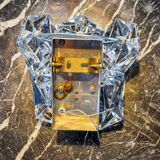 Kinkeldey wall lamp, cut crystals, 2 levels, Germany, 1970