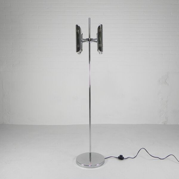 Mid-century vintage space age chrome floor lamp, 1960s