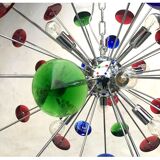 Lustre spoutnik en verre de Murano coni